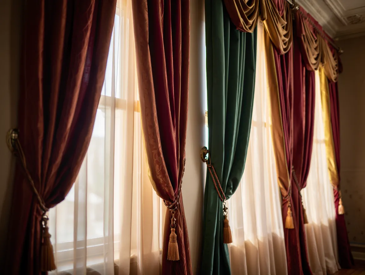 Elegant drapery showcase